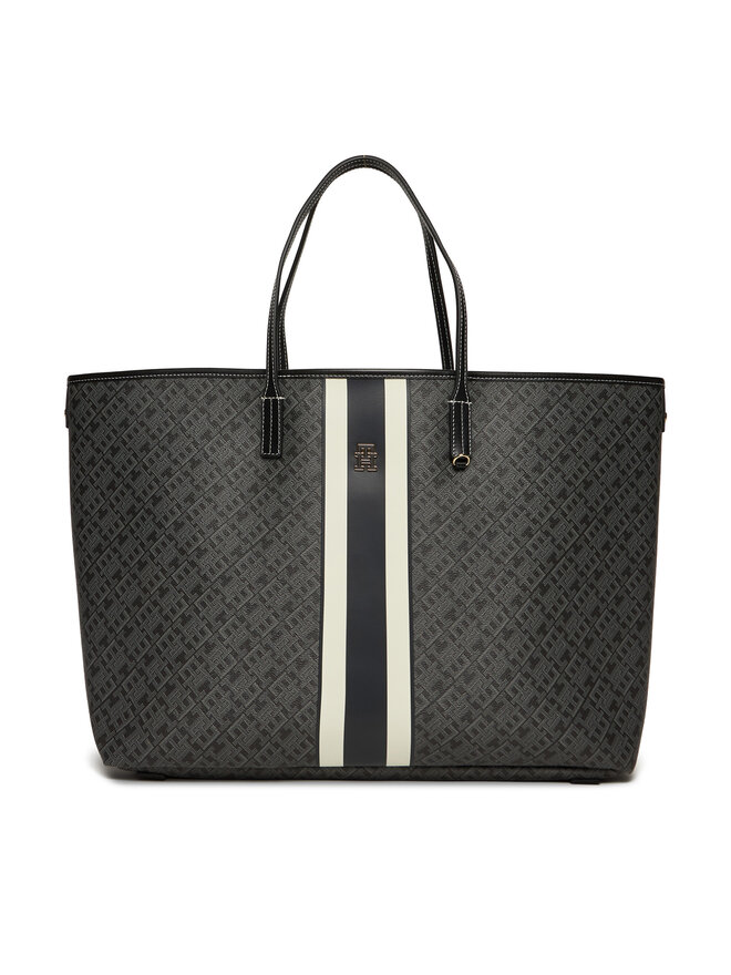 Tommy Hilfiger Táska Tommy Hilfiger Th Monoplay Le Maxi Tote AW0AW17697 Fekete