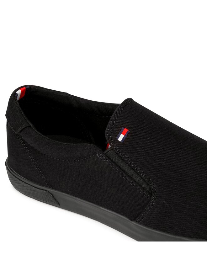 Tommy Hilfiger Tenisówki Tommy Hilfiger Iconic Slip On FM0FM00597 Czarny