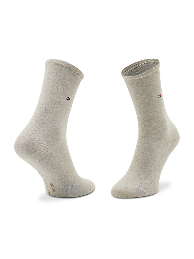 Tommy Hilfiger 2 pares de calcetines altos para mujer Tommy Hilfiger 100001493 Beis