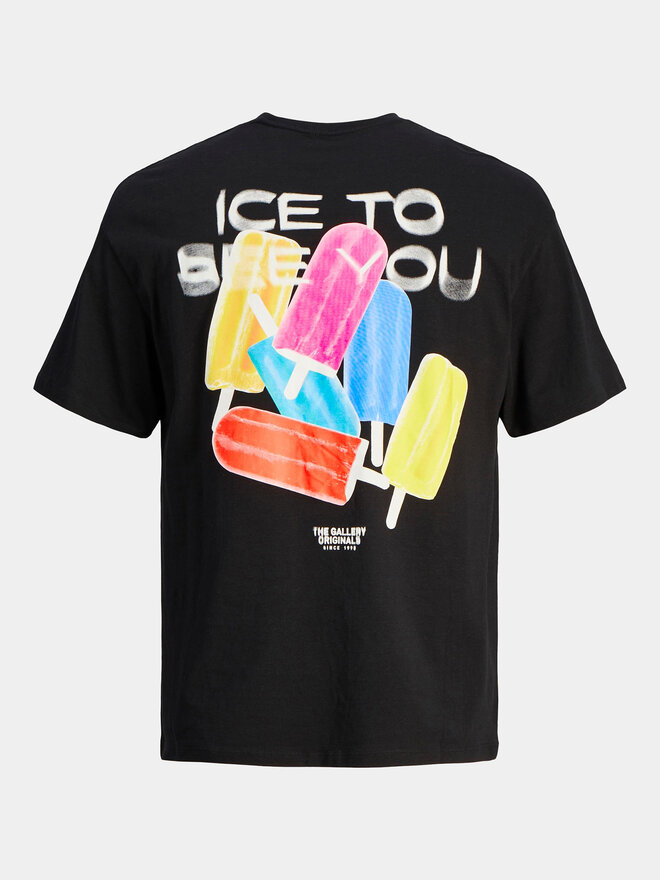 Jack&Jones Jack&Jones T-Shirt Jorfrutti 12256926 Μαύρο Wide Fit