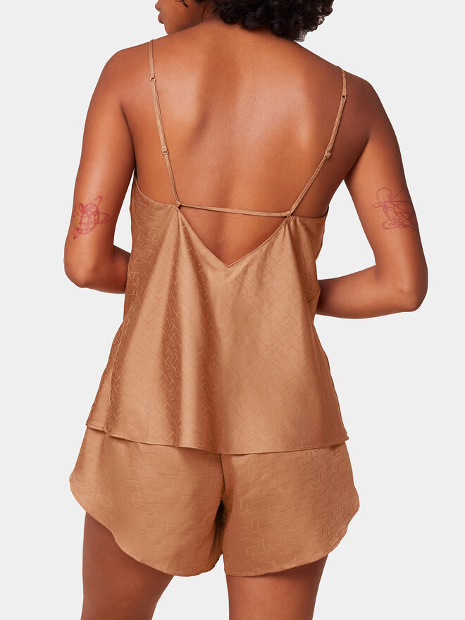 Triumph Triumph Pizsama Silky Sensuality 10218279 Barna Relaxed Fit