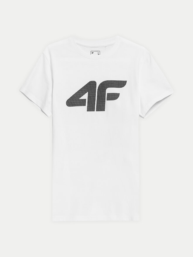 4F 4F Marškinėliai 4FWSS24TTSHM1155 Balta Regular Fit