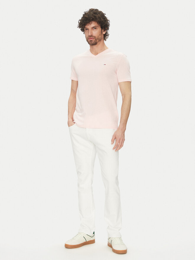 Tommy Jeans Tommy Jeans Marškinėliai Jaspe DM0DM20364 Rožinė Slim Fit
