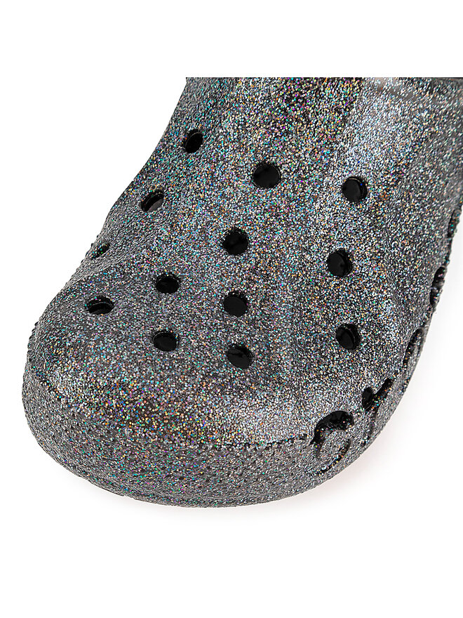 Crocs Чехли Crocs BAYA GLITTER CLOG 207015-0C4 Черен