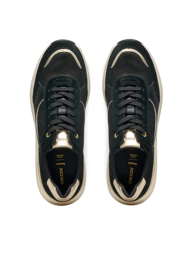 Geox Sneakersy Geox D Spherica Ec13 D45WAA 0MA22 C9999 Čierna