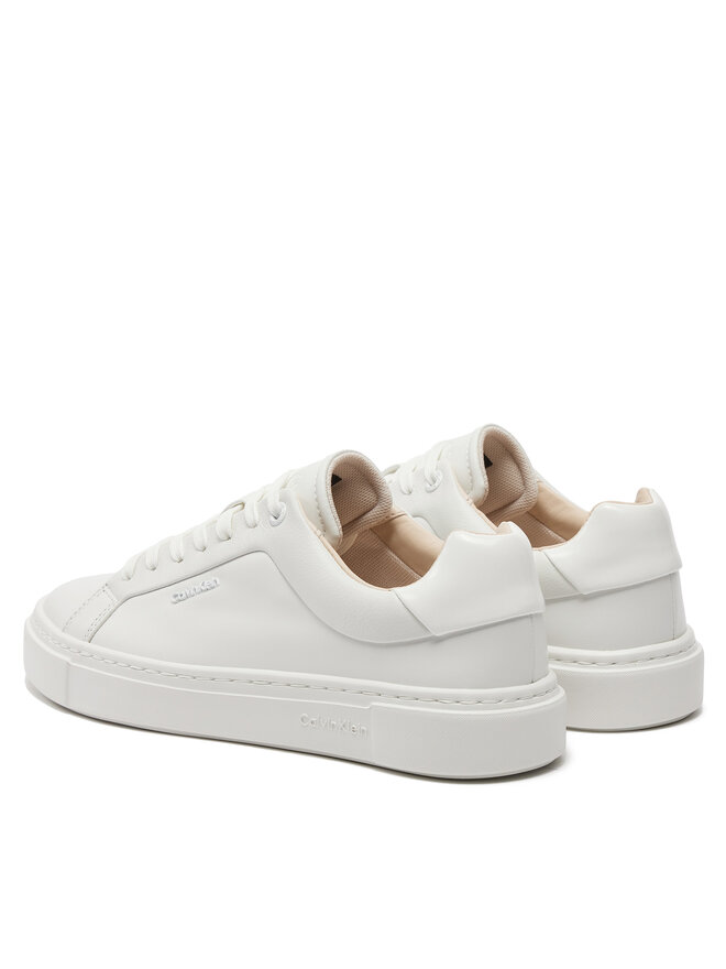 Calvin Klein Sneakersy Calvin Klein Cupsole Lace Up W/Ml Lth HW0HW02119 Bílá
