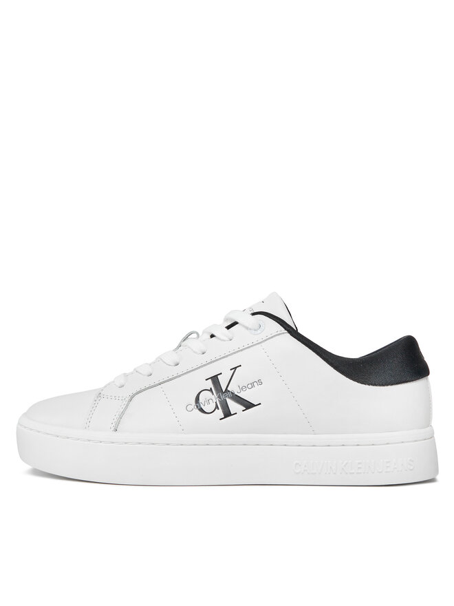 Calvin Klein Jeans Sneakers Calvin Klein Jeans Classic Cupsole Lowlaceup Lth Wn YW0YW01444 Alb