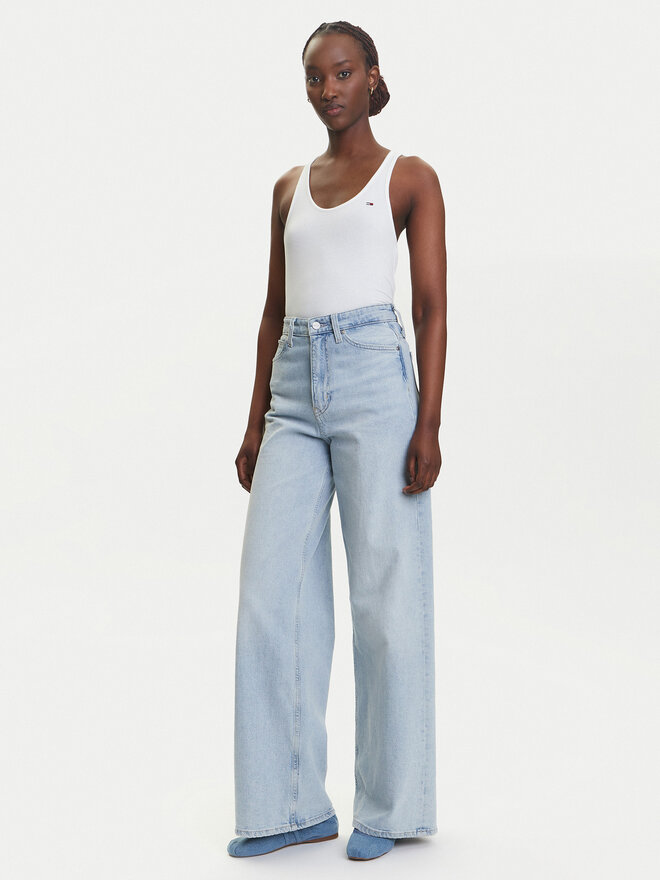 Tommy Jeans Tommy Jeans Τοπ DW0DW20917 Λευκό Regular Fit