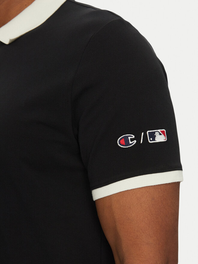Champion Champion Polo majica 221044 Črna Regular Fit