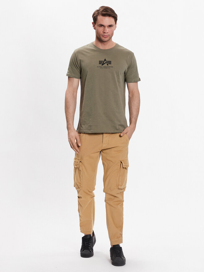 Alpha Industries Alpha Industries Marškinėliai Basic 118533 Smėlio Regular Fit