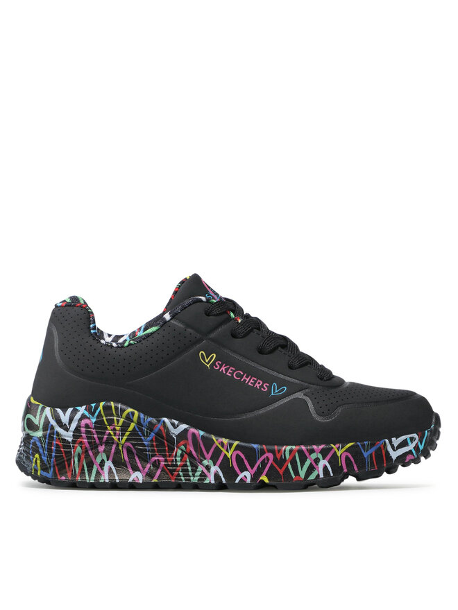 Skechers Сникърси Skechers Uno Lite Lovely Luv 314976L/BKMT Черен