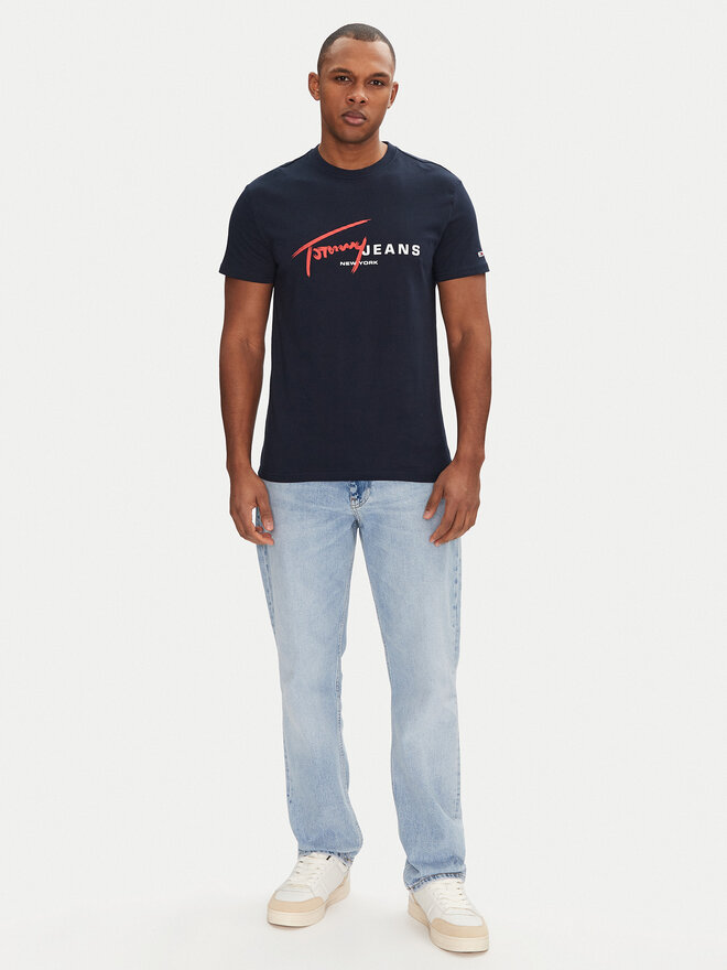 Tommy Jeans Tommy Jeans T-Shirt Signature Dna DM0DM20817 Dunkelblau Regular Fit