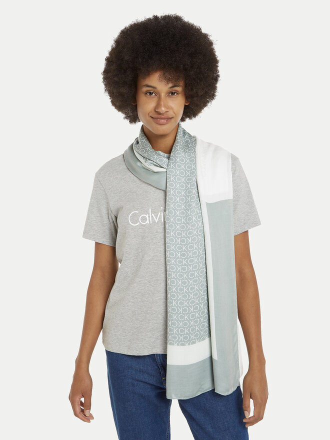 Calvin Klein Šátek Calvin Klein Geo Minimal K60K610227 Šedá