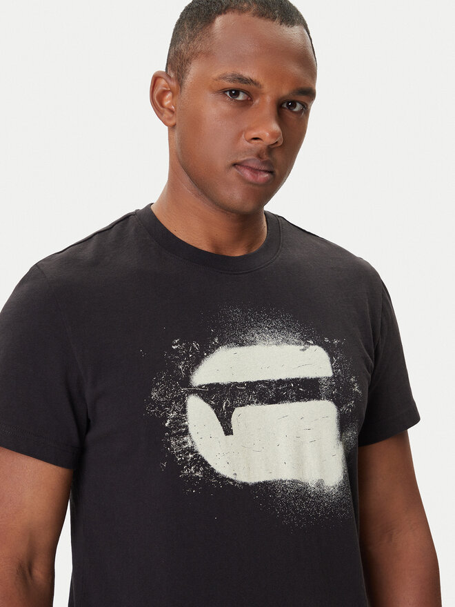 G-Star Raw G-Star Raw Camiseta Spray Logo D26833-D101 Negro Regular Fit