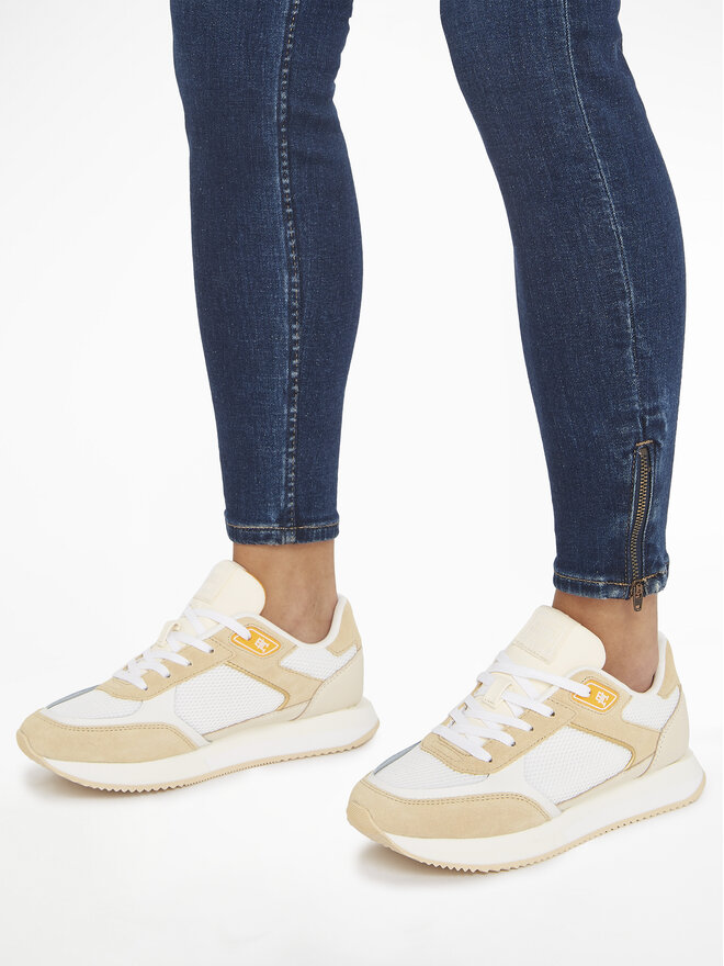 Tommy Hilfiger Сникърси Tommy Hilfiger Essential Elevated Runner FW0FW07700 Екрю