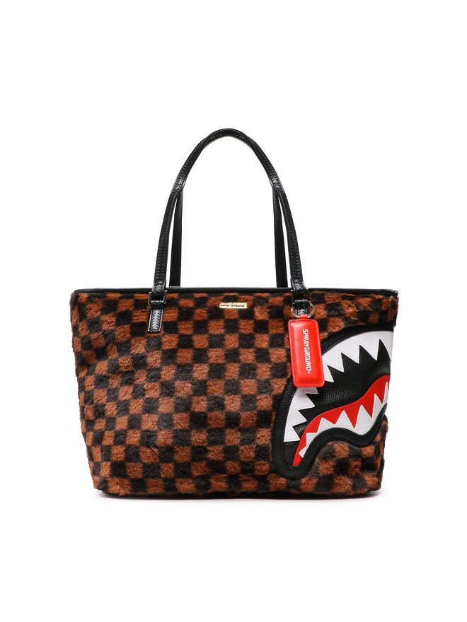 Сумка SPRAYGROUND Fur Sharks In Paris Tote 910T4935NSZ Коричневий
