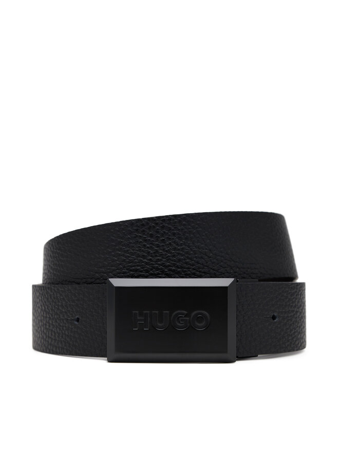 HUGO Pasek Męski HUGO 50529706 Czarny