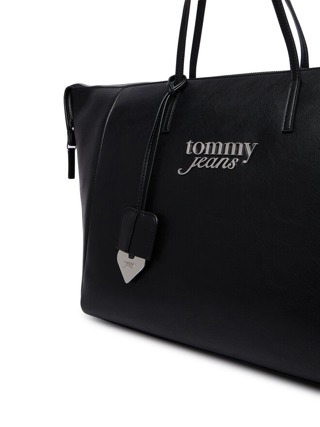 Tommy Jeans Handtasche Tommy Jeans Tjw Bold Tote AW0AW18786 Schwarz