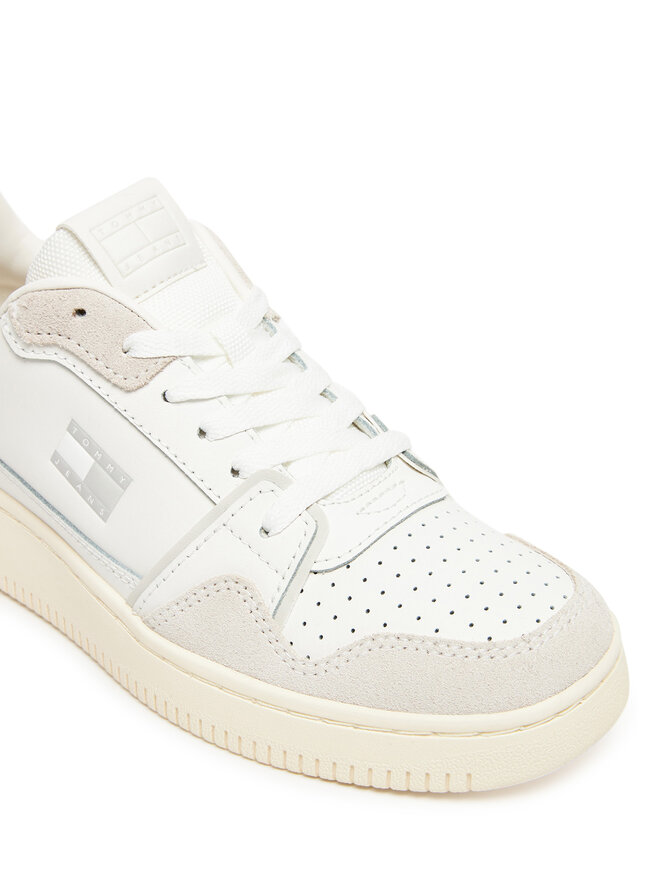 Tommy Jeans Snīkeri Tommy Jeans Tjw Retro Basket Sneaker EN0EN02818 Écru