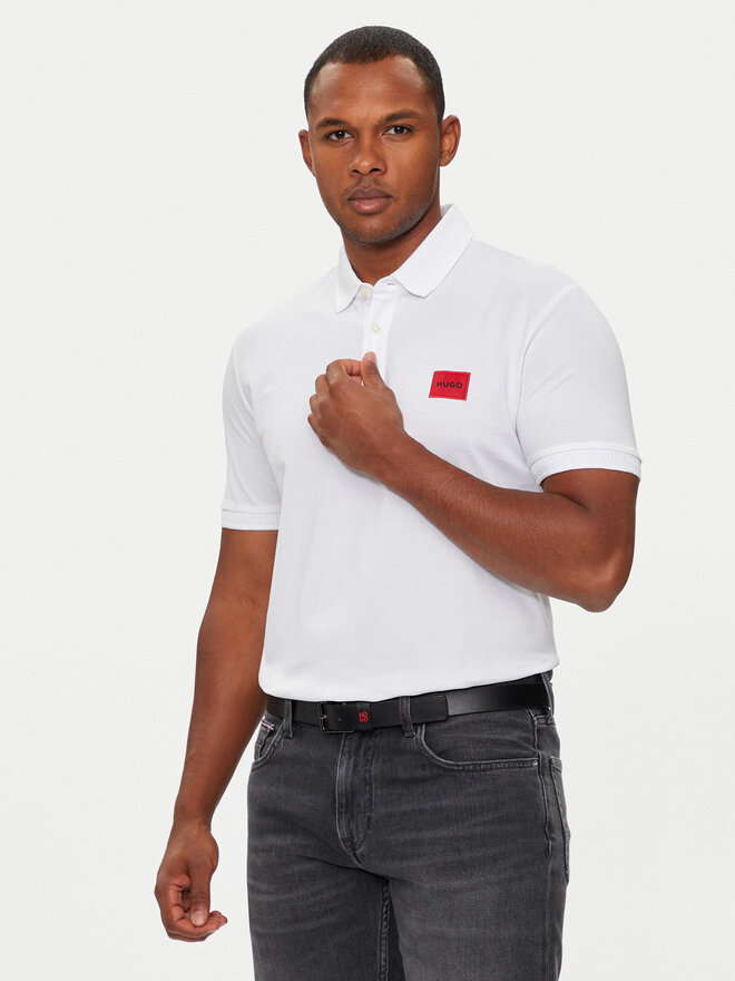 HUGO Hugo Polo Dereso222 50466202 Λευκό Slim Fit