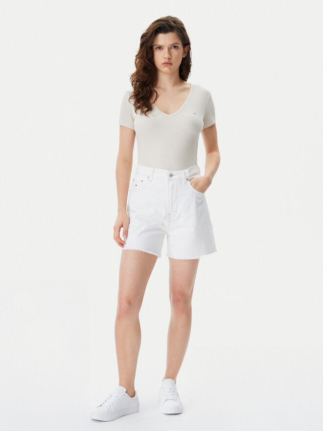 Tommy Jeans Tommy Jeans Póló Essential DW0DW17385 Bézs Slim Fit