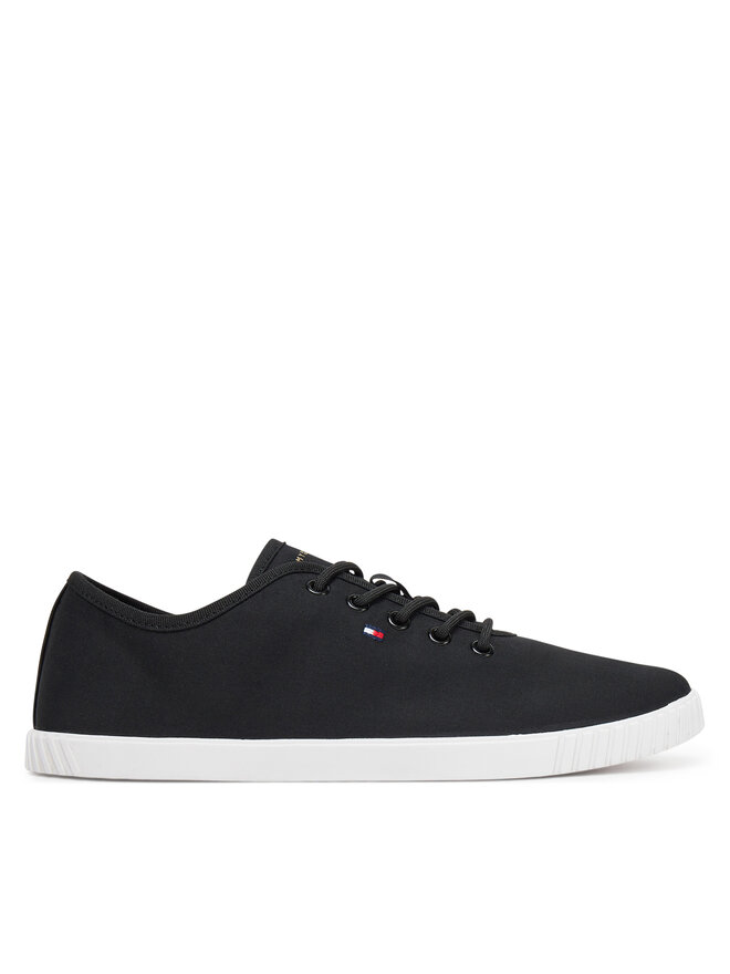 Tommy Hilfiger Tenisky Tommy Hilfiger Canvas Lace Up Sneaker FW0FW08641 Černá