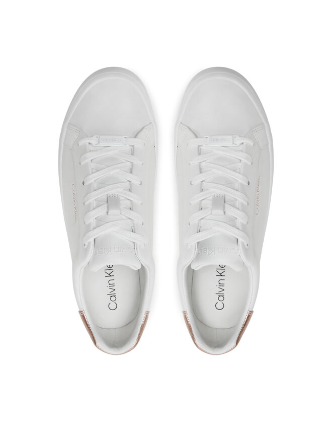 Calvin Klein Sneakersy Calvin Klein Vulc Lace Up Saff Fox W/Met Bt HW0HW02104 Biela