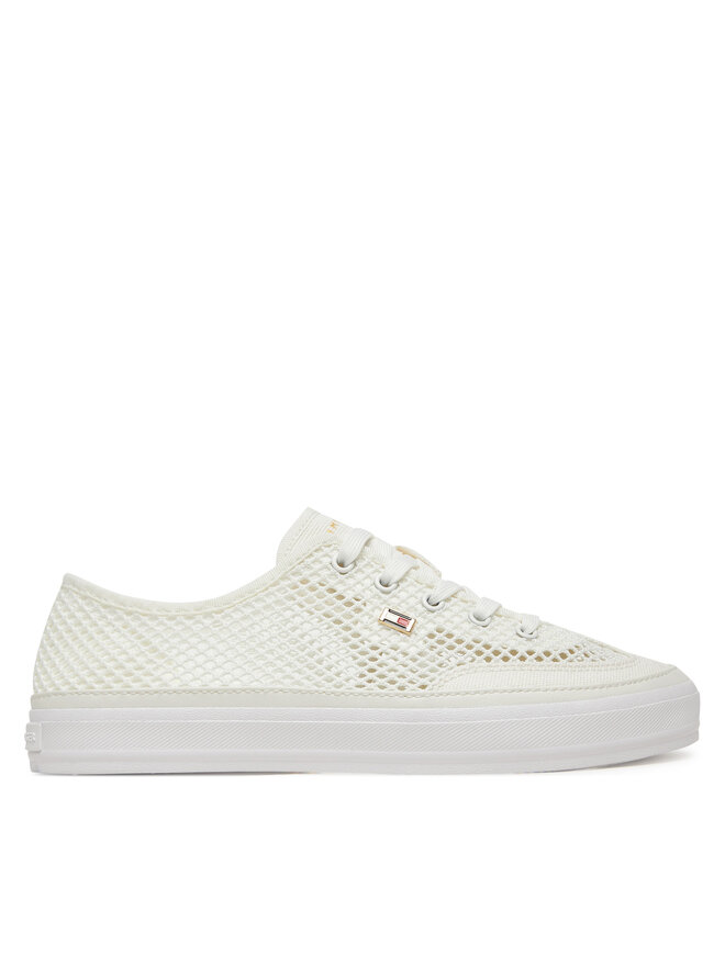 Tommy Hilfiger Sneakersy Tommy Hilfiger Th Open Mesh Vulc Sneaker FW0FW08684 Biały