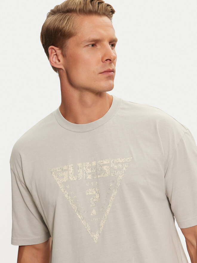 Guess Guess Marškinėliai Alioth Z4BI05 K8FQ4 Pilka Regular Fit
