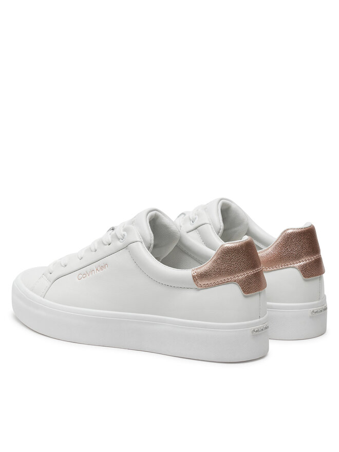Calvin Klein Sneakersy Calvin Klein Vulc Lace Up Saff Fox W/Met Bt HW0HW02104 Biela