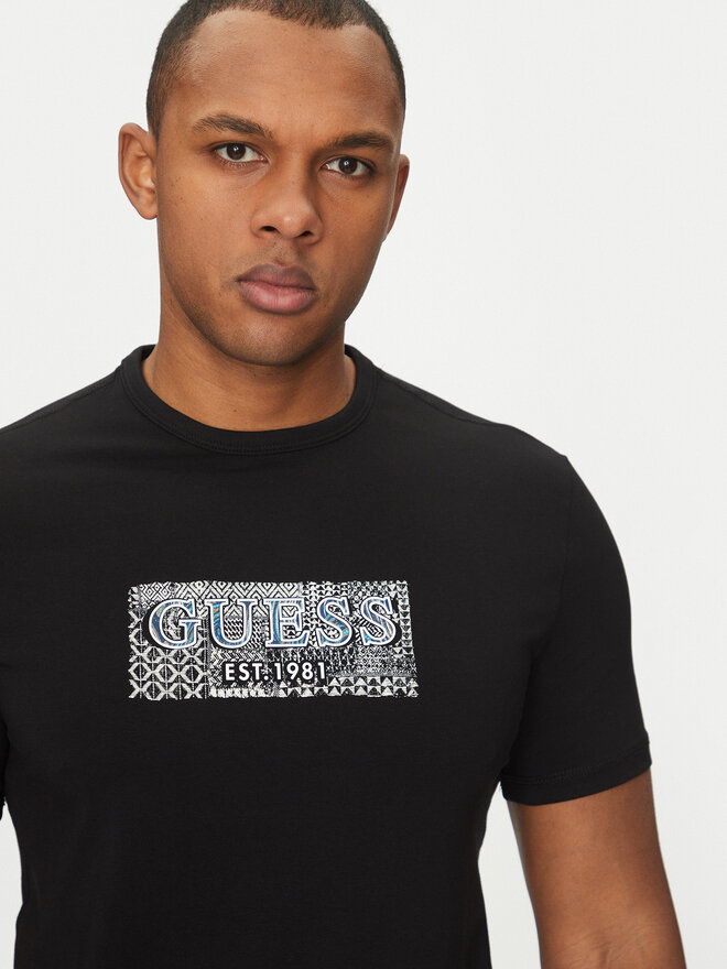 Guess Guess T-Shirt M5GI19 J1314 Μαύρο Regular Fit