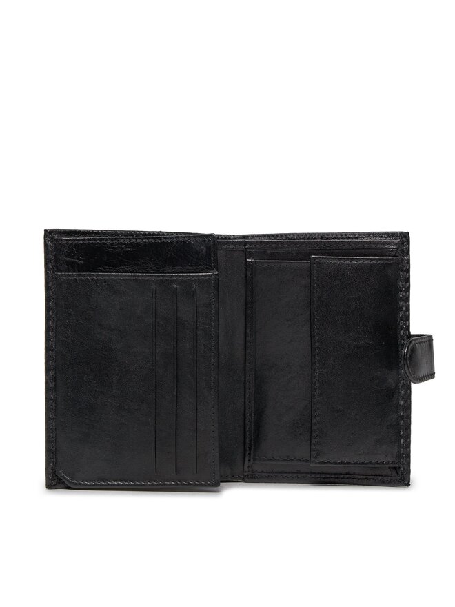 Semi Line Голям мъжки портфейл Semi Line P8270-0 Черен