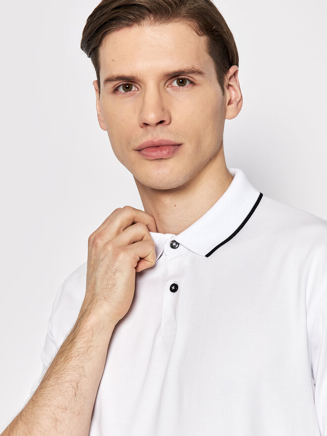 Selected Homme Selected Homme Poloshirt Leroy 16082844 Weiß Regular Fit