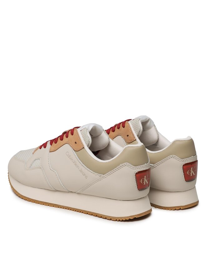 Calvin Klein Jeans Sneakersy Calvin Klein Jeans Retro Runner Fluo Contrast YM0YM00619 Béžová