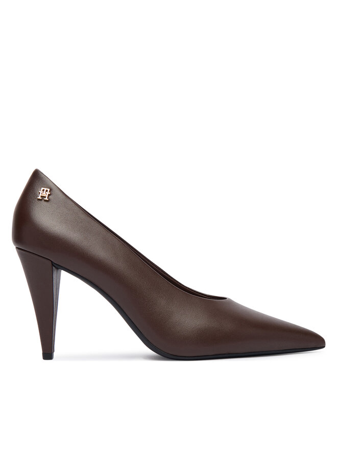 Tommy Hilfiger Pumps Tommy Hilfiger Th Smooth Leather Pump FW0FW08960 Braun