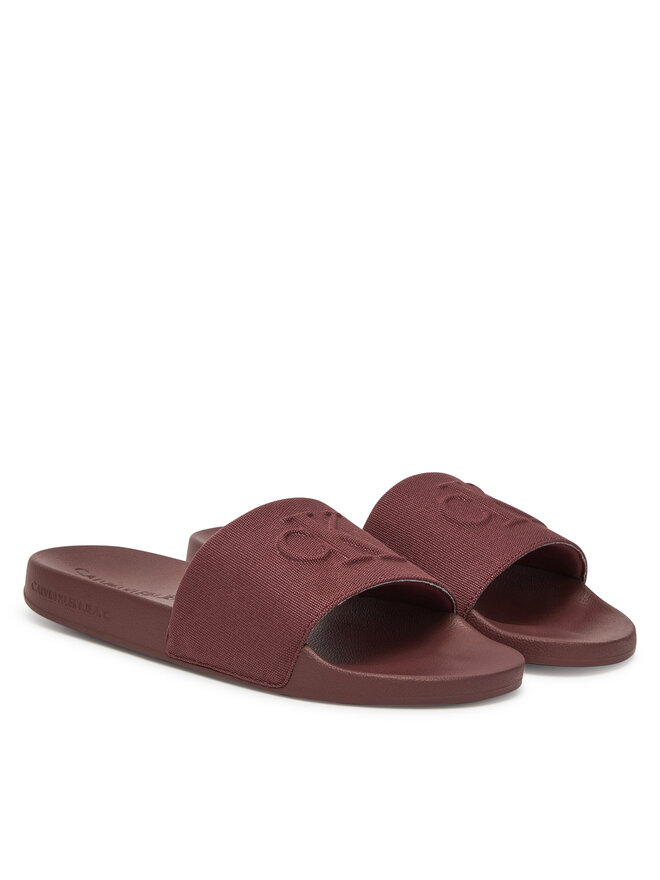 Calvin Klein Jeans Чехли Calvin Klein Jeans Slide Hf Mono Cv YM0YM01282 Кафяв