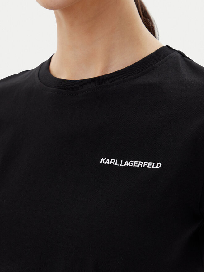 Karl Lagerfeld Jeans Karl Lagerfeld Jeans Marškinėliai A2W17097 Juoda Regular Fit