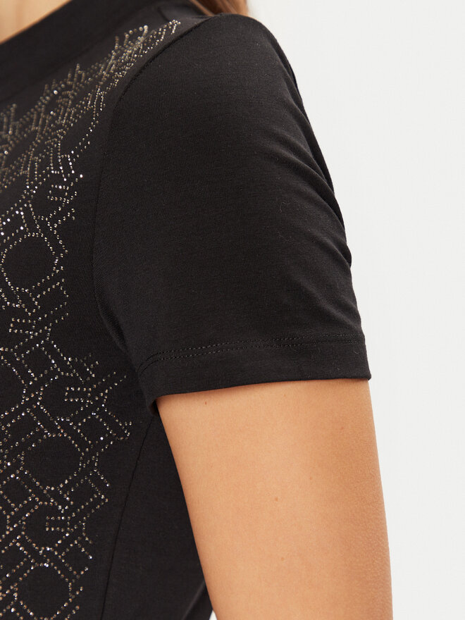 Guess Guess T-Shirt W5RI15 J1314 Μαύρο Regular Fit