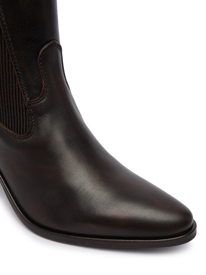 Tommy Hilfiger Stiefeletten Tommy Hilfiger Leather Western Chelsea Boot FW0FW09582 Braun