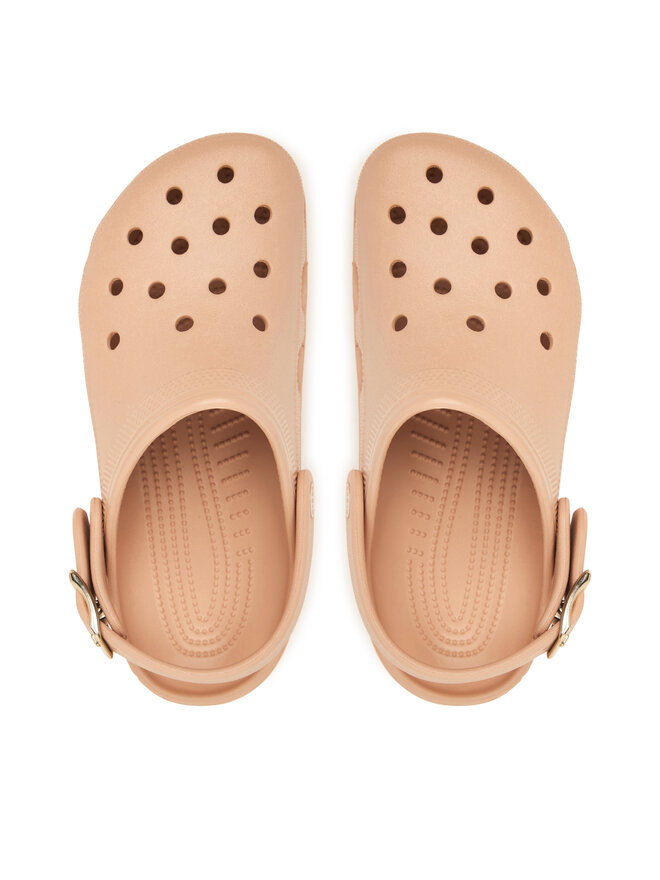 Crocs Pantoletten Crocs Classic Metallic Buckle Clog 213543 Rosa