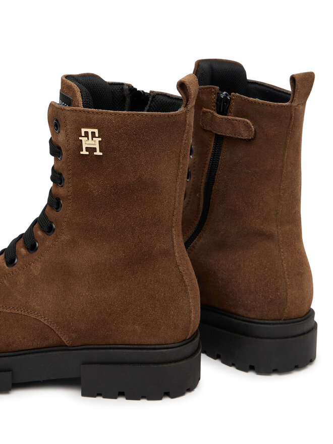 Tommy Hilfiger Schnürstiefeletten Tommy Hilfiger Lace-Up Bootie T4A5-34024-1429 Braun