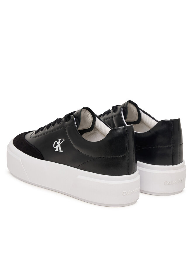Calvin Klein Sneakers Calvin Klein Flatform Lace Up Tcap Lth-Su HW0HW03438 Schwarz