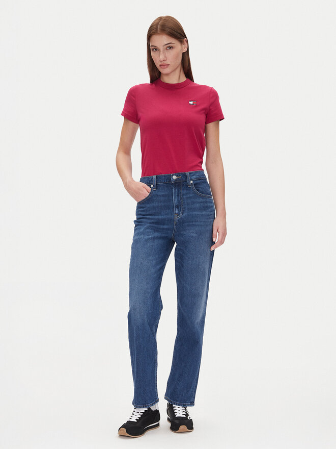 Tommy Jeans Tommy Jeans Marškinėliai Tjw Reg Badge Tee DW0DW20153 Rožinė Regular Fit