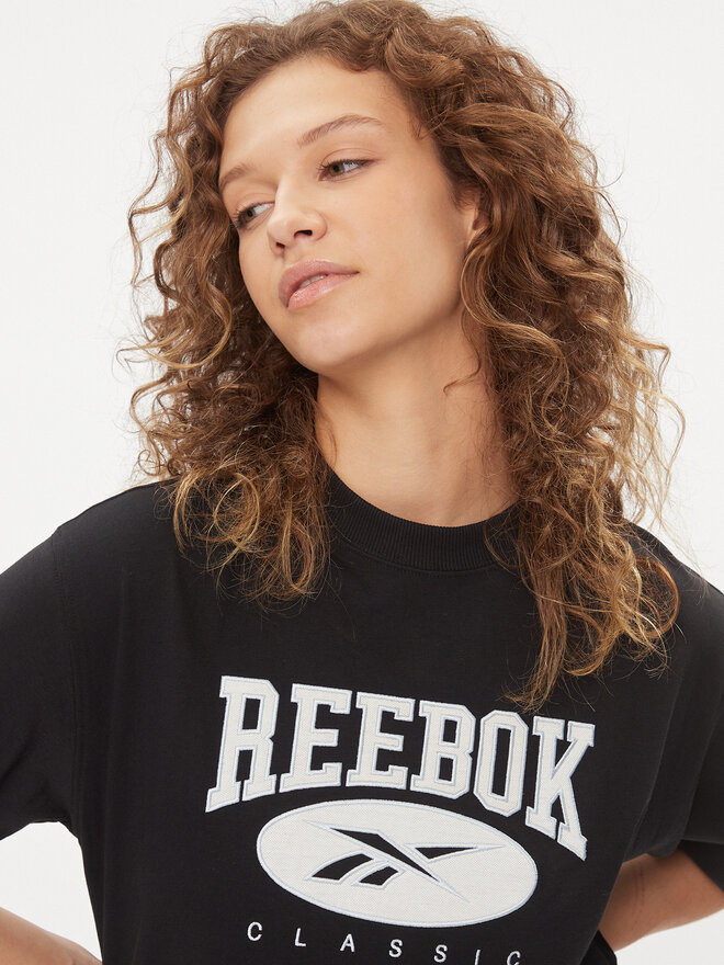 Reebok Reebok Marškinėliai Classics Big Logo IL4636 Juoda Regular Fit