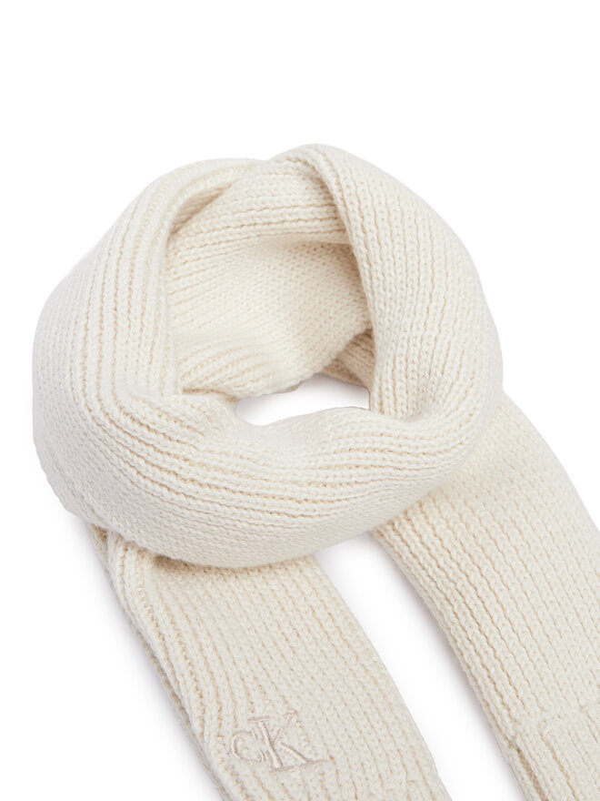 Calvin Klein Jeans Set Schal und Mütze Calvin Klein Jeans Knitted Scarf Beanie Giftbox LVCKFJP00N Creme
