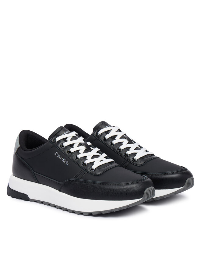 Calvin Klein Sneakers Calvin Klein City Runner Laceup Lth Mix HM0HM02214 Schwarz
