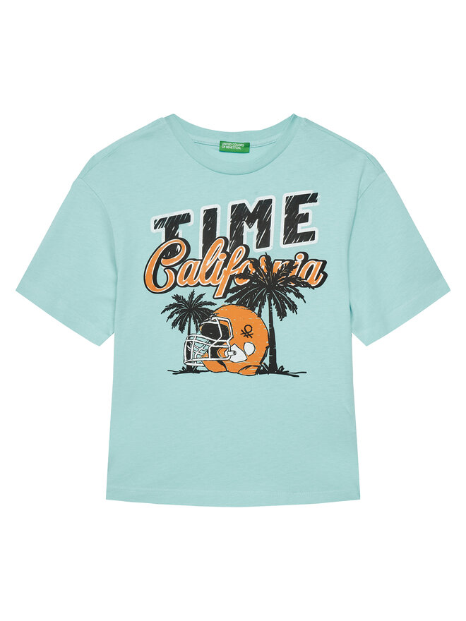 United Colors Of Benetton United Colors Of Benetton T-Shirt 3I1XC10O4 Μπλε Regular Fit