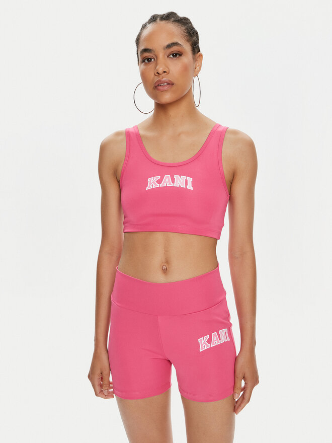 Karl Kani Karl Kani Melltartó felső Small Serif 6131305 Rózsaszín Slim Fit