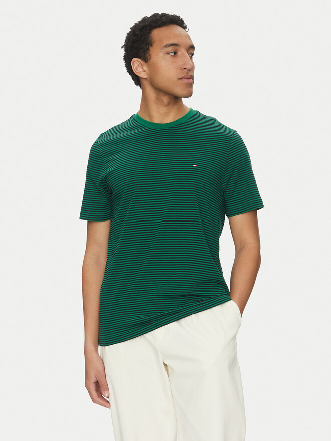 Tommy Hilfiger Tommy Hilfiger Póló Ess Seasonal MW0MW39995 Zöld Regular Fit