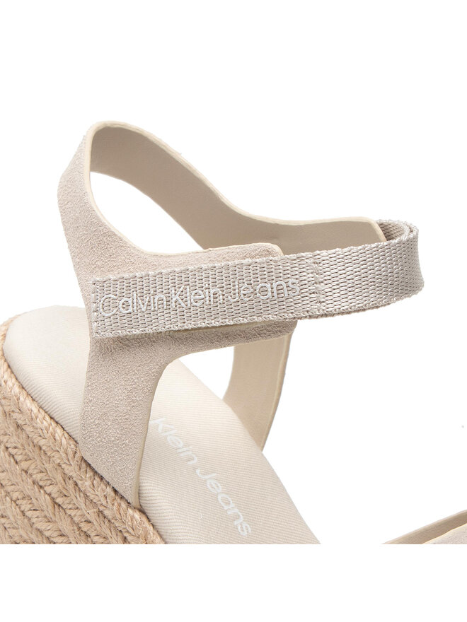 Calvin Klein Jeans Espadrilles Calvin Klein Jeans Wedge Sandal Ankle Clip Su YW0YW00571 Bēšs